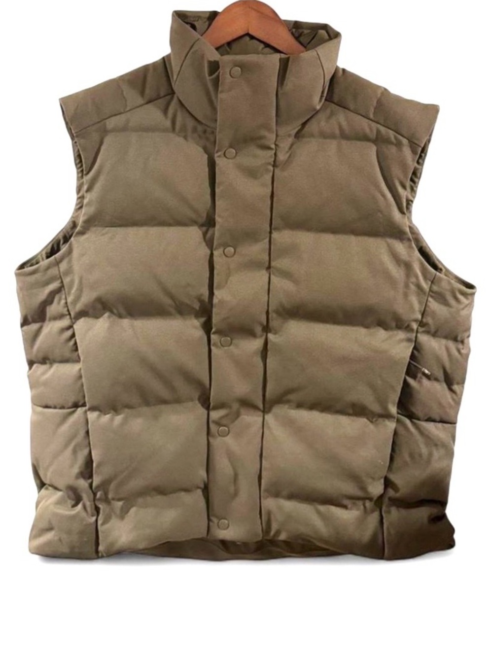 Lululemon Olive Brown Down Puffer Canvas Vest Size Men’s Large (NWT)